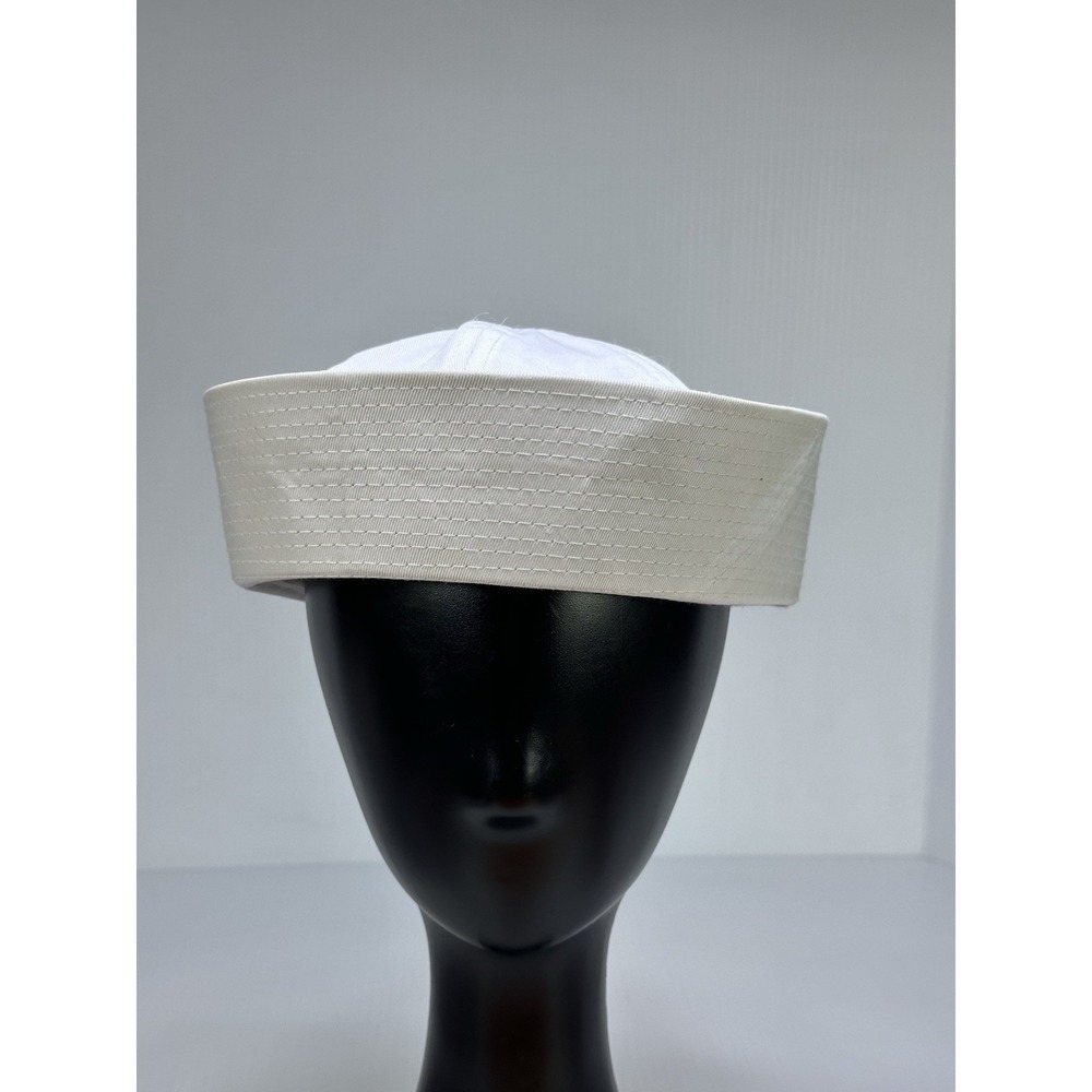 Jhats Navy Sailor Hat White Nautical Cap Classic Maritime Cotton 60cm